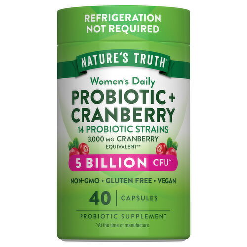 Nature's Truth Capsules Women's Daily 3000 mg Probiotic + Cranberry Image 1 of 9