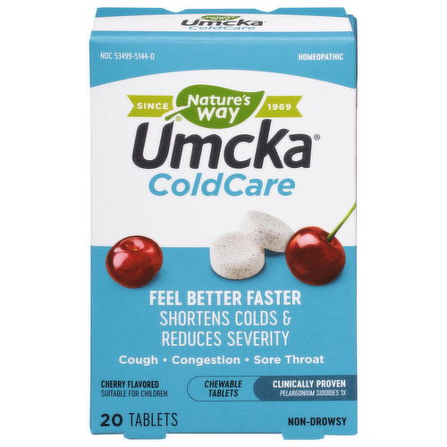 Nature's Way Cold Relief, Non-Drowsy, Chewables, Tablets, Cherry Flavored