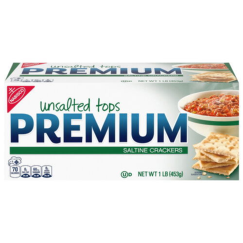 Premium Unsalted Tops Saltine Crackers
