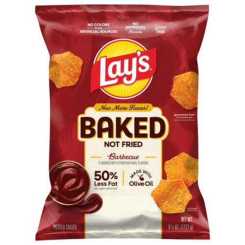 Lay's Baked Not Fried Barbecue Flavored Potato Crisps
