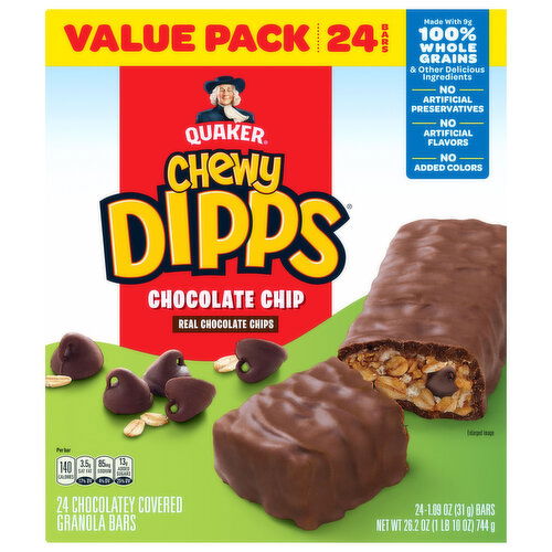 Quaker Granola Bars, Chocolate Chip, Value Pack