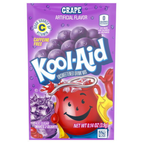 Kool-Aid Caffeine Free Unsweetened Grape Drink Mix
