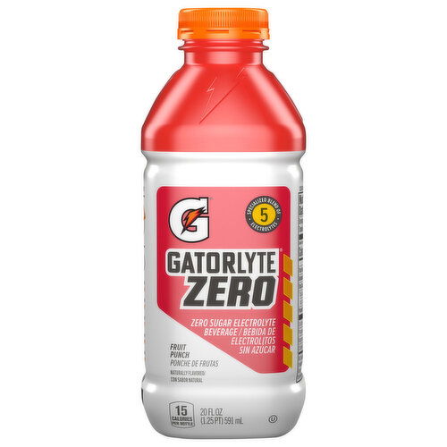 Gatorlyte Zero Sugar Fruit Punch Electrolyte Beverage
