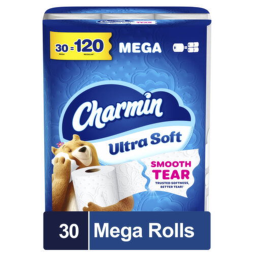Charmin Toilet Paper Ultra Soft, Mega Rolls