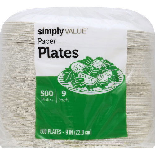 Simply Value Paper Plates, 9 Inch