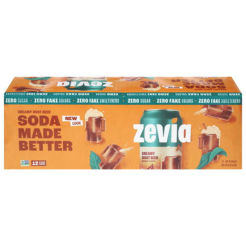 Zevia Zero Sugar Creamy Root Beer Soda