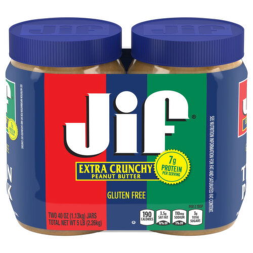 Jif Gluten Free Extra Crunchy Peanut Butter Twin Pack