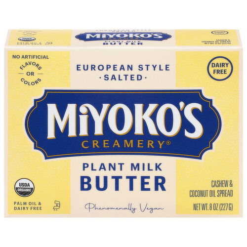 Miyoko's Creamery Butter, Plant Milk, Salted, European Style