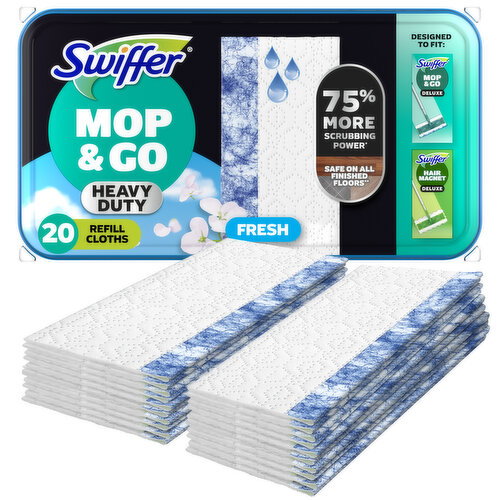 Swiffer Heavy Duty Mop, Wet Cloth Refills for Cleaning, Fresh Image 1 of 6