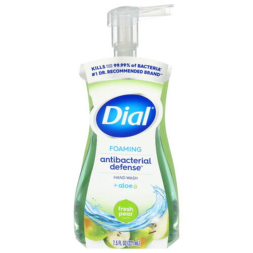 Dial Foaming Antibacterial Defense Fresh Pear Scent Hand Wash + Aloe