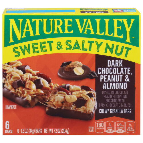 Nature Valley Granola Bars, Chewy, Dark Chocolate, Peanut & Almond