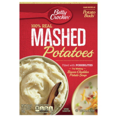 Betty Crocker Mashed Potatoes, 100% Real