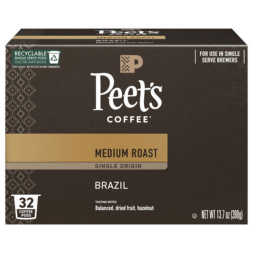 Peets Coffee Brazil Pods