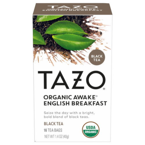 Tazo Organic Awake Tea Bags English Breakfast Black Tea