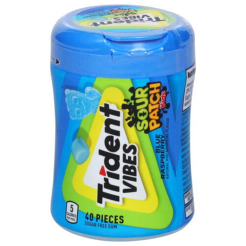 Trident Gum, Sugar Free, Blue Raspberry, Sour Patch Kids