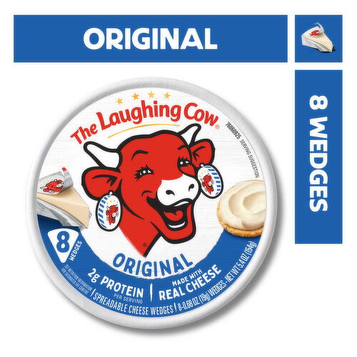 The Laughing Cow The Laughing Cow Creamy Original Spreadable Cheese Wedges, 8 pack (5.4 oz)