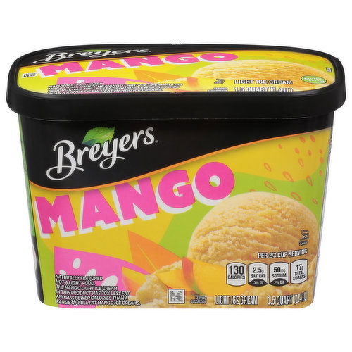 Breyers Ice Cream, Light, Mango