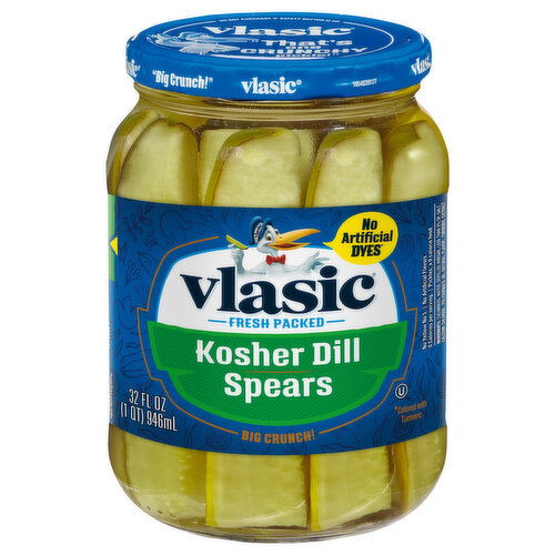 Vlasic Pickles, Kosher Dill Spears, Fresh Packed