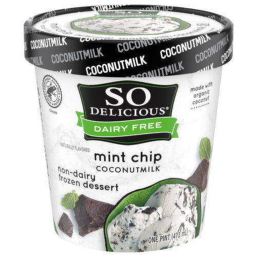 So Delicious Dairy Free Frozen Dessert, Non-Dairy, Mint Chip, Coconutmilk