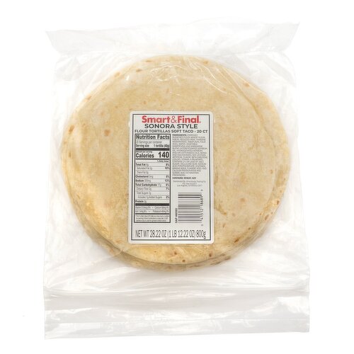 Sonara Style 8 in Soft Taco Flour Tortilla