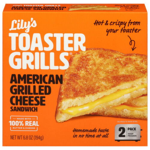 Lily's Toaster Grills Sandwich, American Grilled Cheese