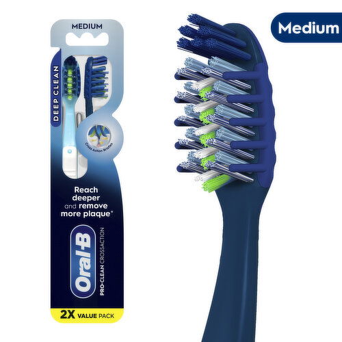 Oral-B Pro Clean Cross Action Toothbrushes, Medium