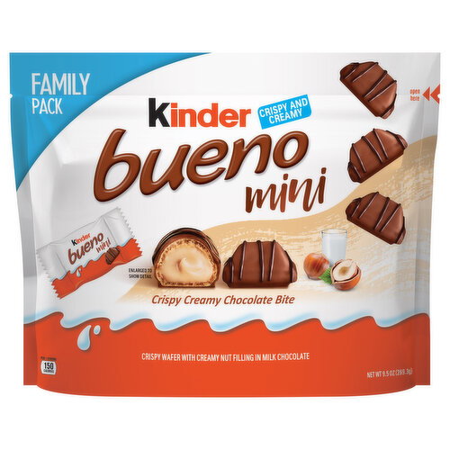 Kinder Bueno Chocolate Bite, Crispy Creamy, Mini, Family Pack