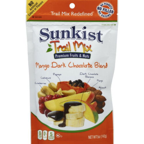 Sunkist Trail Mix, Mango Dark Chocolate Blend