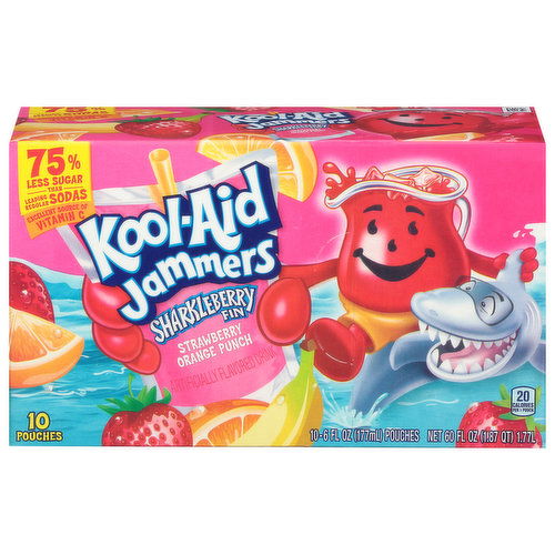 Kool-Aid Juice Drink, Sharkleberry Fin, Strawberry Orange Punch