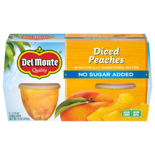 Del Monte Diced No Sugar Added Peaches