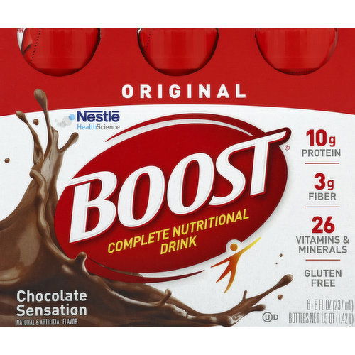 Boost Nutritional Drink, Complete, Original, Chocolate Sensation