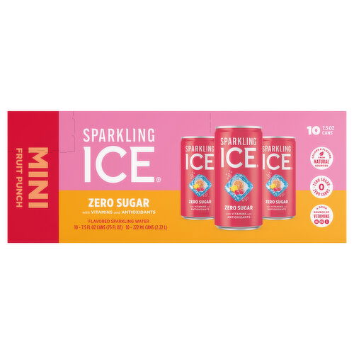 Sparkling Ice Zero Sugar Fruit Punch Mini Sparkling Water