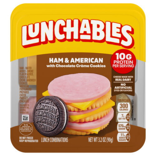 Lunchables Ham & American with Chocolate Creme Cookies Lunch Combinations Image 1 of 6
