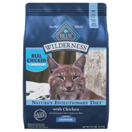 Blue Buffalo Food for Cats, Natural, with Chicken, Nature's Evolutionary Diet, Indoor, Adult