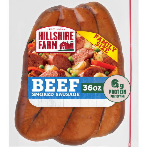 Hillshire Farm Beef Smoked Sausage, Family Pack Image 1 of 5