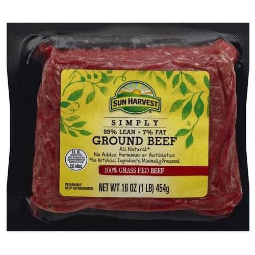 Sun Harvest Organic Grass Fed 93/7 Ground Beef