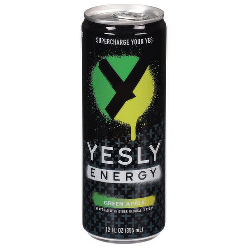 Yesly Energy Drink, Green Apple