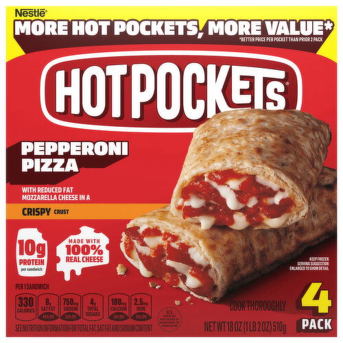 Hot Pockets Crsp Crst Pep Pizza