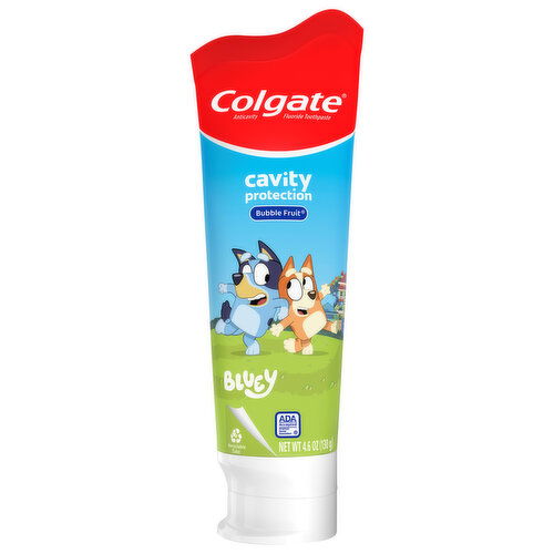 Colgate Toothpaste, Cavity Protection, Bluey, Bubble Fruit