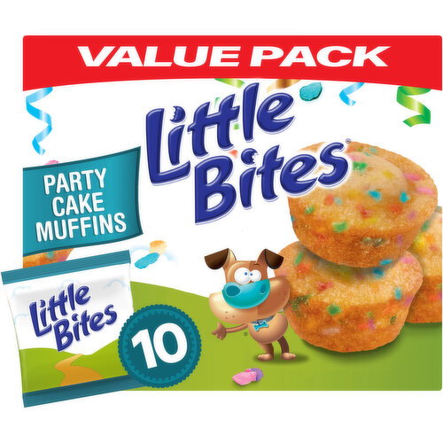 Entenmann's Party Cake Cake and Sprinkles Mini Muffins, Value Pack, 10 packs, 15 oz
