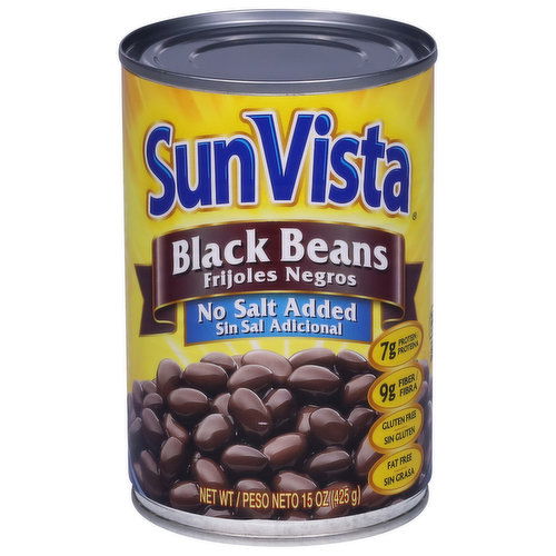 SunVista Black Beans, No Salt Added