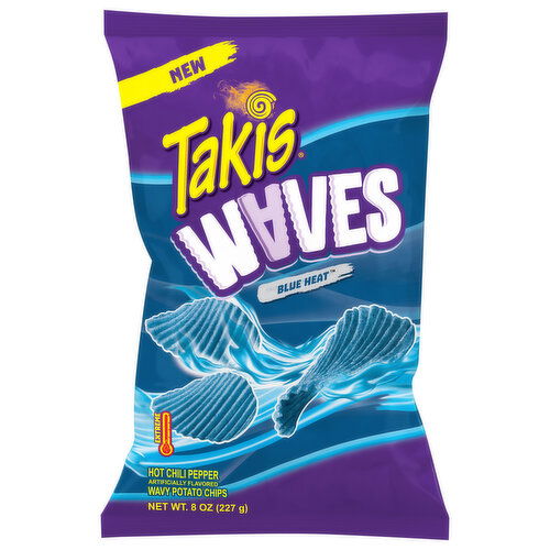 Takis Wavy Potato Chips, Extreme, Blue Heat