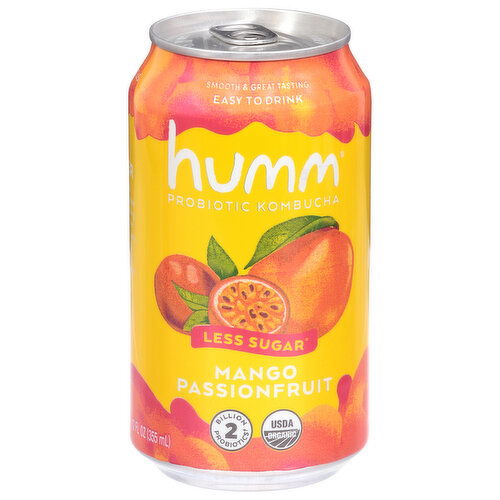 Humm Probiotic Less Sugar Mango Passionfruit Kombucha