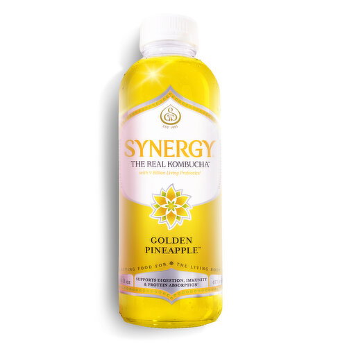 Synergy Golden Pineapple Kombucha Image 1 of 11