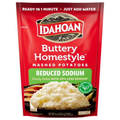 Idahoan Reduced Sodium Buttery Homestyle Mashed Potatoes