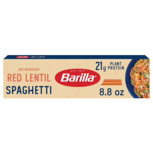 Barilla Red Lentil Spaghetti Pasta - Good Source of Plant-Based Protein & Fiber, Kosher, Gluten Free & Non-GMO