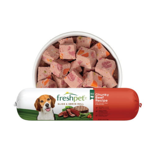 Freshpet Healthy & Natural Dog Food, Fresh Beef Roll, 6lb Image 1 of 11