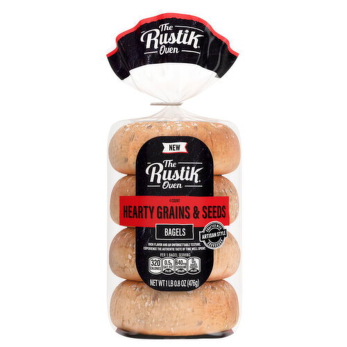 The Rustik Oven Artisan Style Hearty Grains & Seeds Bagels