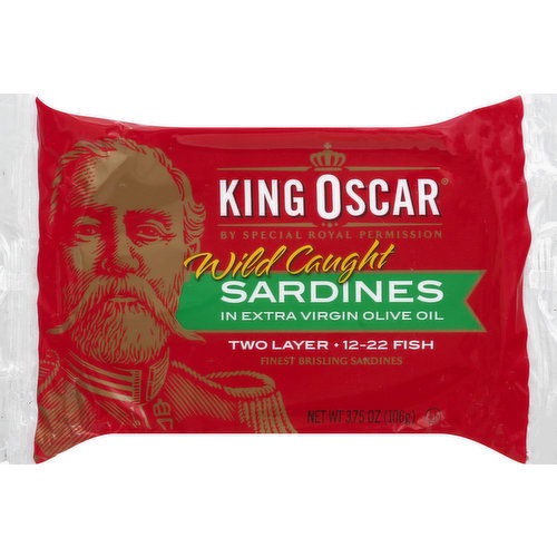 King Oscar Sardines in Extra Virgin Olive Oil, Wild Caught