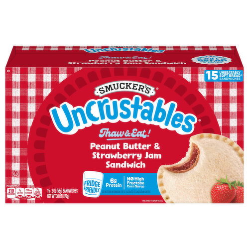 Smucker's Peanut Butter & Strawberry Jam Sandwich